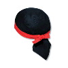 Otto Cap Cotton Poplin Biker Style Two Tone Color Head Wraps Black/Red