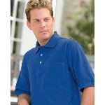 Short Sleeve Double Knit Pique Polo with Pocket