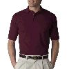 Anvil Adult Cotton Deluxe� Short-Sleeve Pique Polo Maroon