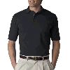 Anvil Adult Cotton Deluxe� Short-Sleeve Pique Polo Black