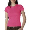 Anvil Ladies Semi-Sheer Crewneck Tee Hot Pink