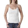 Anvil Ladies Semi-Sheer Spaghetti-Strap Tank Top White