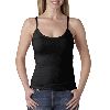Anvil Ladies Semi-Sheer Spaghetti-Strap Tank Top Black