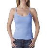 Anvil Ladies Semi-Sheer Spaghetti-Strap Tank Top Light Blue
