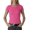 Anvil Ladies Short-Sleeve Scoop-Neck Tee Hot Pink