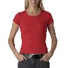 Anvil Ladies Short-Sleeve Scoop-Neck Tee Red
