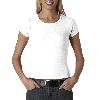 Anvil Ladies Short-Sleeve Scoop-Neck Tee White