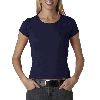 Anvil Ladies Short-Sleeve Scoop-Neck Tee Navy