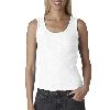 Anvil Ladies 2x1 Rib Tank Top White