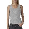 Anvil Ladies 2x1 Rib Tank Top Heather Grey