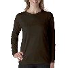 Anvil Ladies Heavyweight Long-Sleeve Tee Chocolate