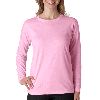 Anvil Ladies Heavyweight Long-Sleeve Tee Charity Pink