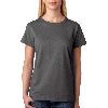 Anvil Ladies Heavyweight Crewneck Tee Heather Grey