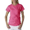 Anvil Ladies Heavyweight Crewneck Tee Hot Pink