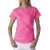 Anvil Ladies Heavyweight Crewneck Tee Azalea