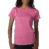 Anvil Ladies Short-Sleeve V-Neck Tee Azalea