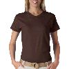Anvil Ladies Short-Sleeve V-Neck Tee Chocolate