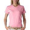 Anvil Ladies Short-Sleeve V-Neck Tee Charity Pink