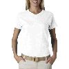 Anvil Ladies Short-Sleeve V-Neck Tee White