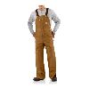 Carhartt Duck Bib Overall, Quilt Lined Brown