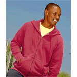 Adult Heavyweight Frayed Full-Zip Hooded Sweatshirt