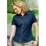Ladies Short Sleeve Value Denim Shirt