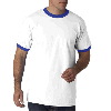 Anvil Adult Heavyweight Ringer Tee White/Royal