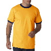 Anvil Adult Heavyweight Ringer Tee Gold/Navy