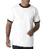 Anvil Adult Heavyweight Ringer Tee White/Chocolate