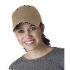 Yupoong Brushed Cotton Twill Sandwich Cap Putty/Navy