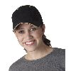 Yupoong Brushed Cotton Twill Sandwich Cap Black/Khaki