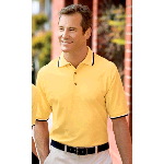 Cool Mesh� Sport Shirt with Tipping Stripe Trim