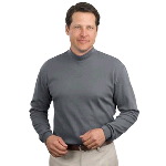 Interlock Knit Mock Turtleneck