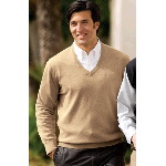 Fine-Gauge V-Neck Sweater