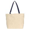 Gemline Colored Handle Tote Natural/Navy