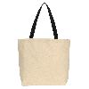 Gemline Colored Handle Tote Natural/Black