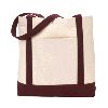 Gemline Ensign�s Boat Tote Natural/Burgundy