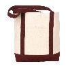 Gemline Captain�s Boat Tote Natural/Burgundy