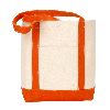 Gemline Captain�s Boat Tote Natural/Orange