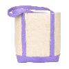 Gemline Captain�s Boat Tote Natural/Lavender