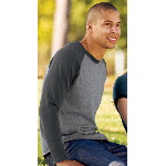Heathered Jersey Long Sleeve Raglan Tee