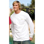 100% Cotton Long Sleeve T-Shirt with Pocket