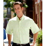 Mens Classic Wrinkle-Free Short-Sleeve Oxford