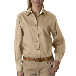 Ladies Sanded Gabardine Long-Sleeve Shirt