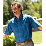 Adult Short-Sleeve Cypress Denim with Pocket