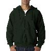 Weatherproof Adult Cross Weave� Full-Zip Hooded Sweatshirt Forest Green