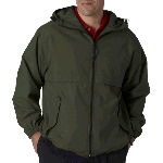 Adult Microfiber Hooded Zip-Front Jacket