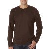 Anvil Adult Long-Sleeve 100% Organic Cotton Tee Chocolate