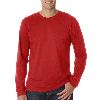 Anvil Adult Long-Sleeve 100% Organic Cotton Tee Red