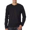 Anvil Adult Long-Sleeve 100% Organic Cotton Tee Black